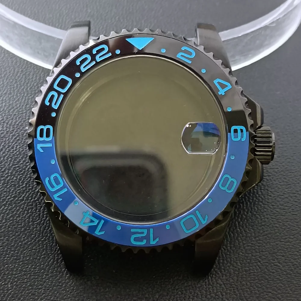 NH35 GMT Steel Watch Case 40.5mm Silver 59 NH35 GMT Steel Watch Case 40.5mm Silver - Image 59