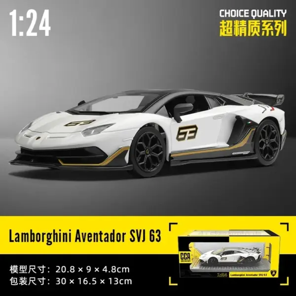 1:24 Lamborghini Aventador SVJ63 Diecast Model - Image 5