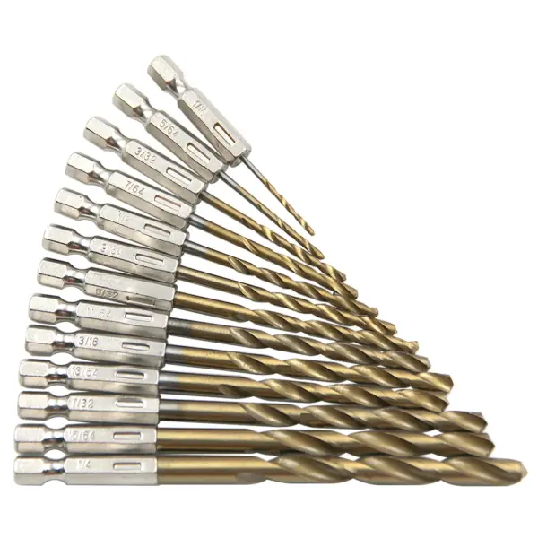 13-Piece Titanium Twist Drill Bit Set - Image 3