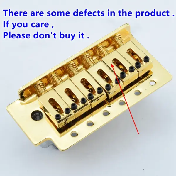 Gold Tremolo Bridge System for Electric Guitars - Image 3