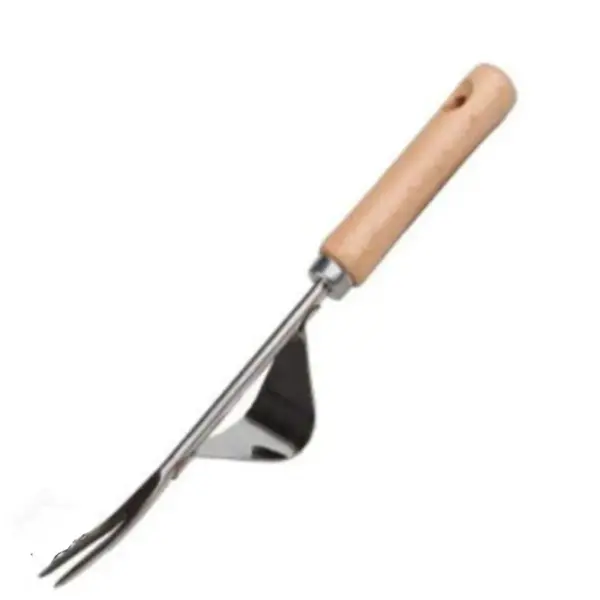 Stainless Steel Hand Weeder with Wooden Handle - Image 7
