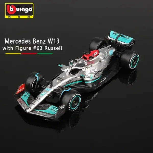 Bburago 1:43 Scale Mercedes W13 F1 Model Car - Image 9