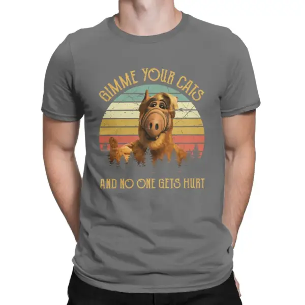 Vintage Gimme Your Cats Alf TV T-Shirt for Men - Image 7
