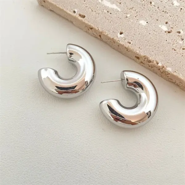 Geometric Metal Drop Earrings for Women - Image 18