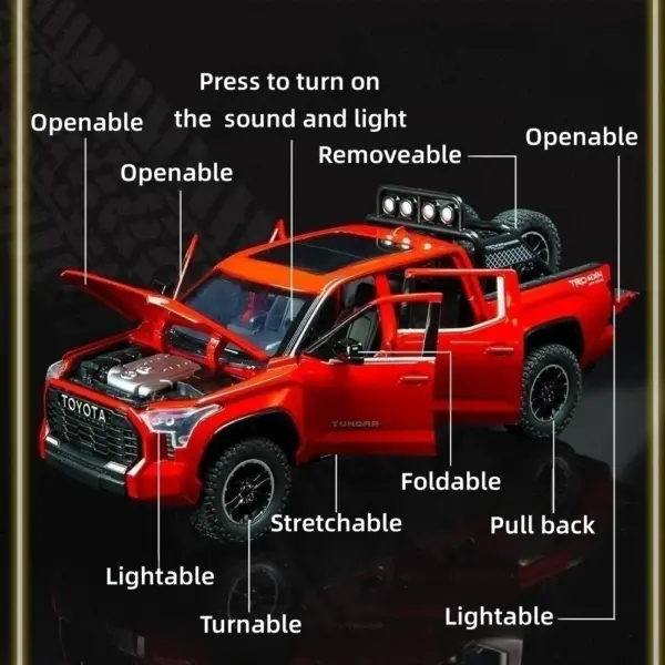 1/24 Toyota Tundra TRD Diecast Model Truck - Image 2