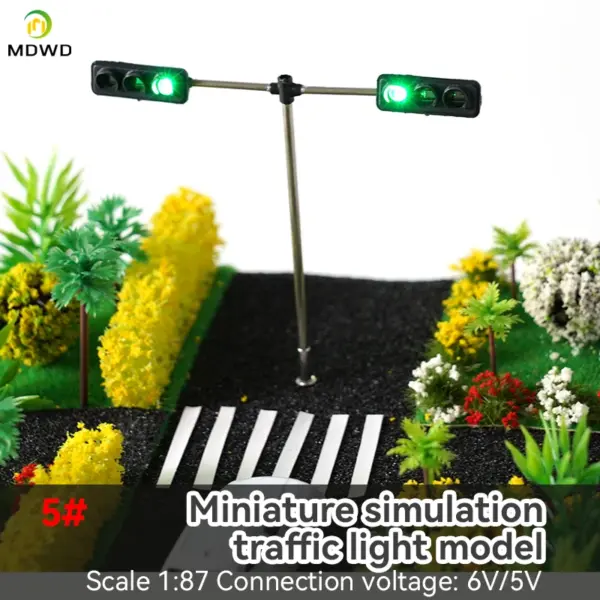 2PCS HO Scale Model Traffic Lights Set - Image 6