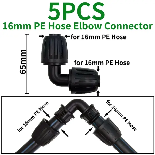 16mm PE Pipe Connector Splitter Tee Coupling - Image 5
