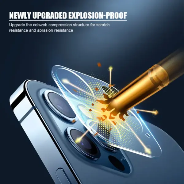 5Pcs Camera Lens Glass Protectors for iPhone - Image 3