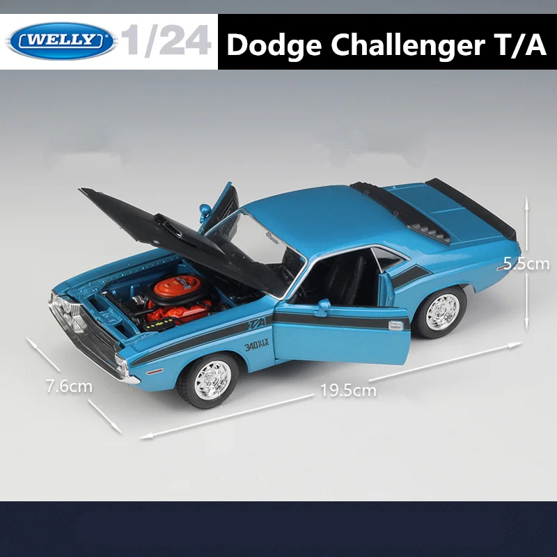 WELLY 1:24 Dodge Challenger T/A Diecast Model 4 WELLY 1:24 Dodge Challenger T/A Diecast Model - Image 4