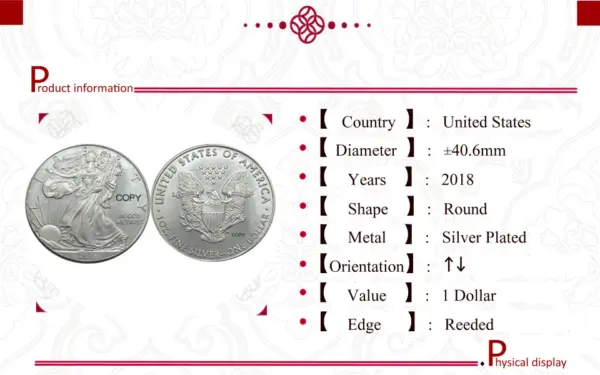 Liberty Silver Plated Commemorative Coin 2018 - Image 6