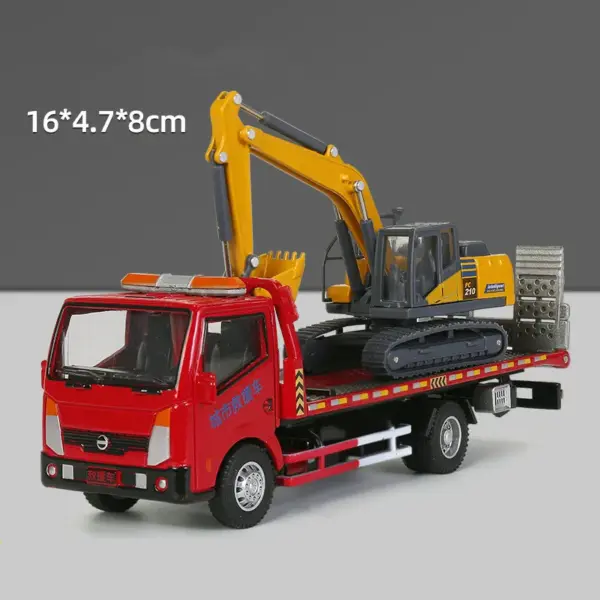 1:60 Alloy Trailer Engineering Vehicle Model - Image 7
