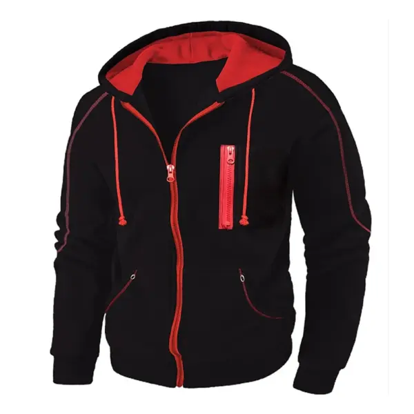 Men's Full Zip Hoodie Jacket Casual Sweatshirt - Image 9