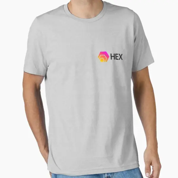 HEX Crypto Logo Cotton T-Shirt for Men - Image 8