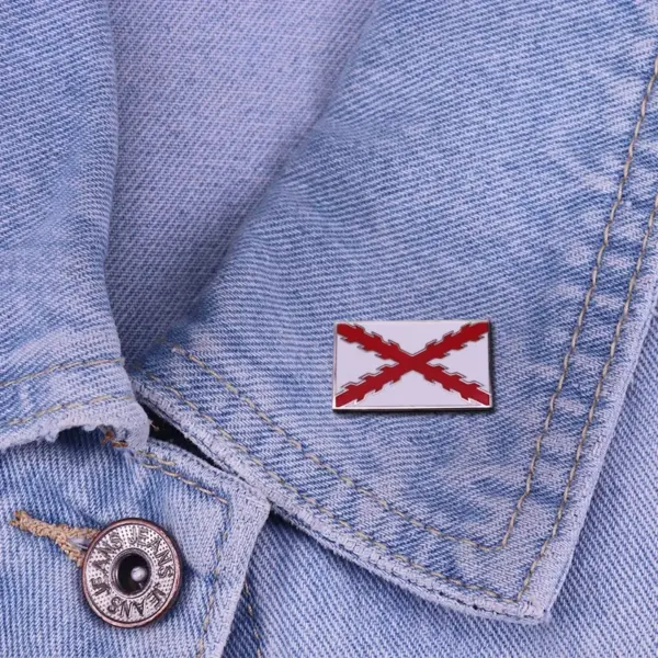 Saint Andrew Cross Metal Brooch Pin Badge - Image 3