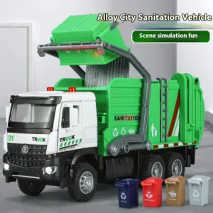 1:35 Diecast City Sanitation Truck Model 7 S615e1a78805f4982ac8077f507877c02M