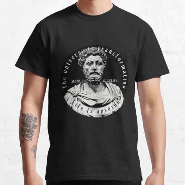 Marcus Aurelius Funny Philosophy Graphic Tee - Image 11