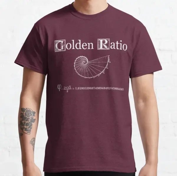 Golden Ratio Nautilus Graphic T-Shirt for Men - Image 6