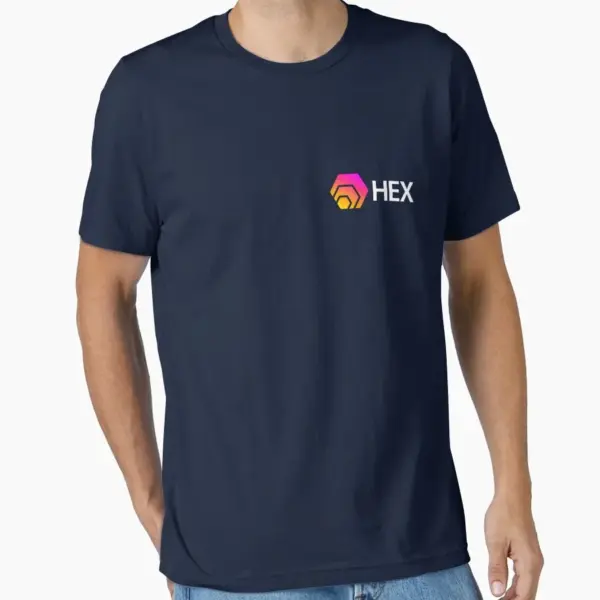 HEX Crypto Logo Cotton T-Shirt for Men - Image 13
