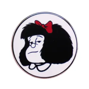 Mafalda Cartoon Character Enamel Pin Badge