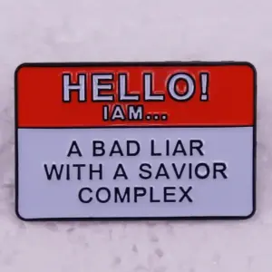 Savior Complex Metal Badge Brooch Pin
