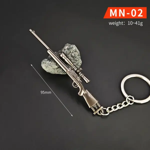 Chicken Dinner Game Keychain Set with P90 and AWM - Image 19