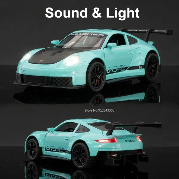 1:32 Scale Porsche GT3-RS Model Car with Sound - Image 4