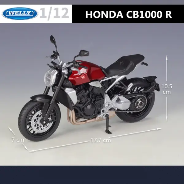 WELLY 1:12 Honda CB1000R Diecast Motorcycle Model - Image 4