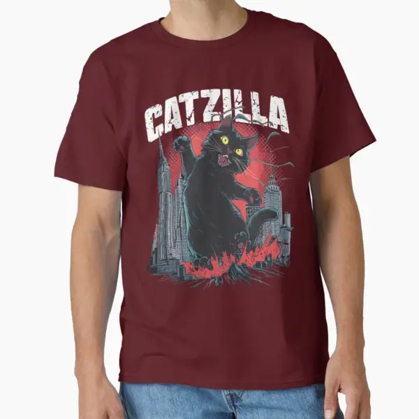 Funny Cat Catzilla T-Shirt for Cat Lovers - Image 13
