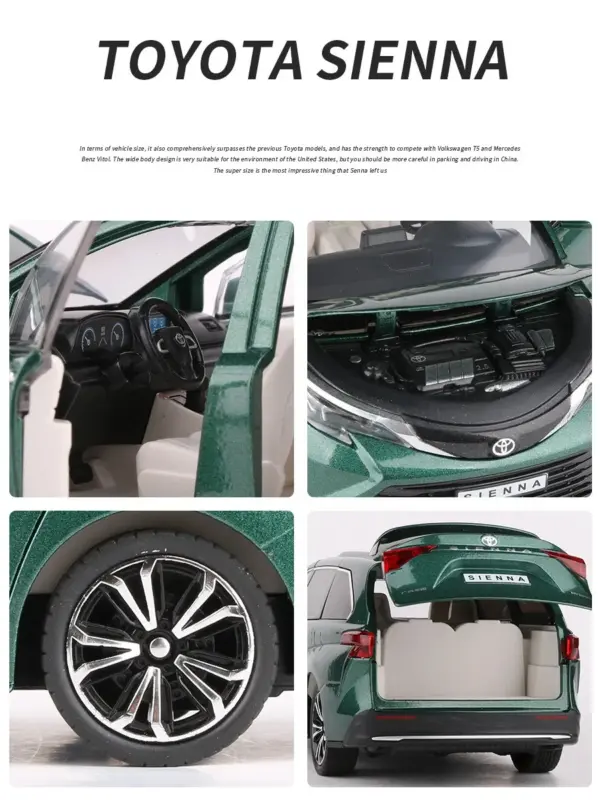 1/24 Toyota Sienna Diecast Van Model - Image 6