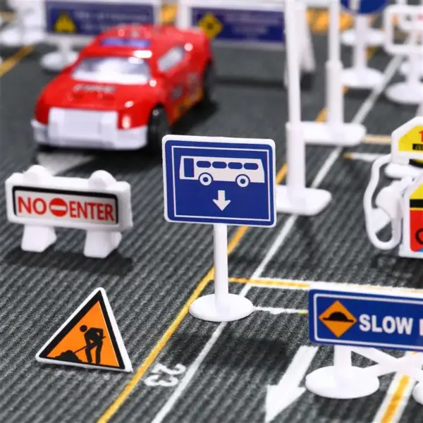 56 Pcs Realistic Traffic Road Sign Toys - Image 2
