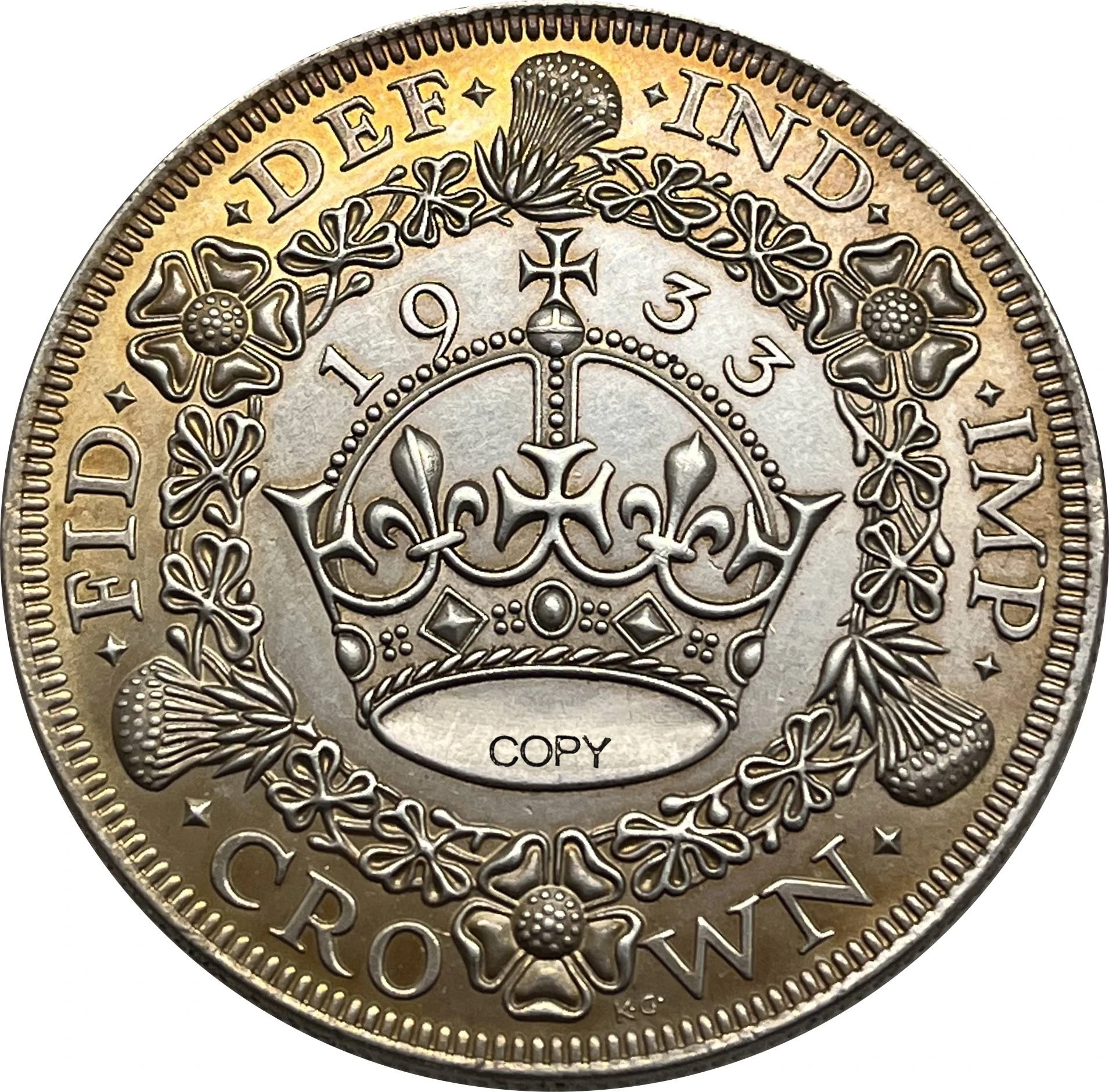 Great Britain 1933 Crown Collectible Replica 4 Great Britain 1933 Crown Collectible Replica - Image 4