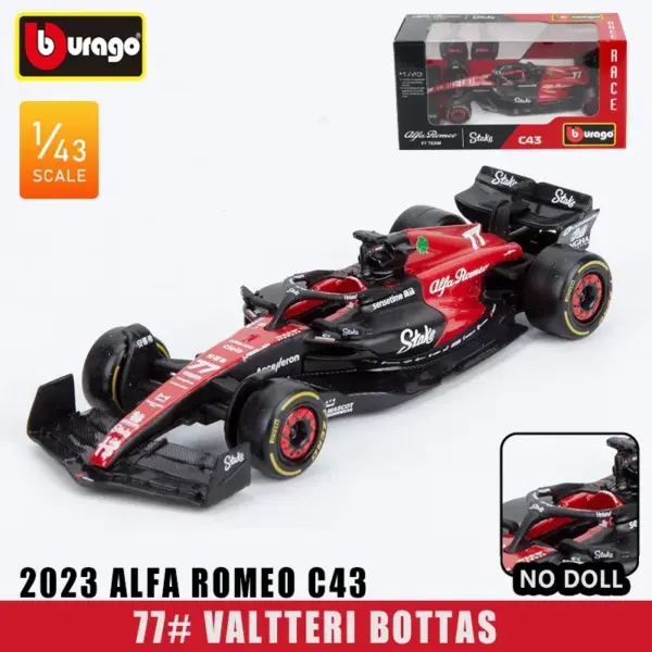 Bburago 1:43 F1 Racing Car Model Red Bull RB20 - Image 21