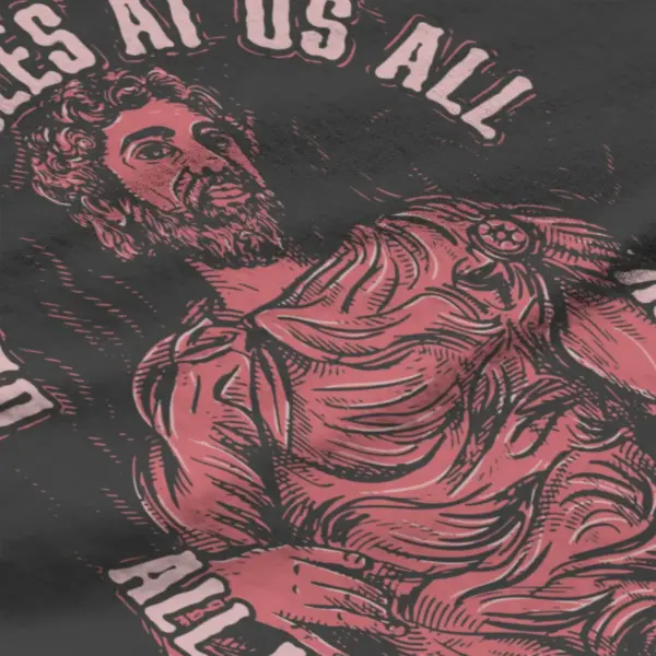Marcus Aurelius Quote Cotton T-Shirt for Men - Image 3