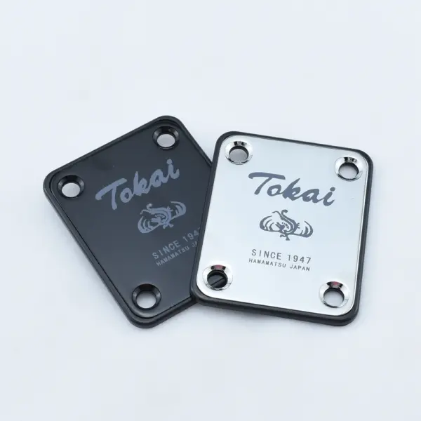Electric Guitar Neck Plate in Black and White - Image 5