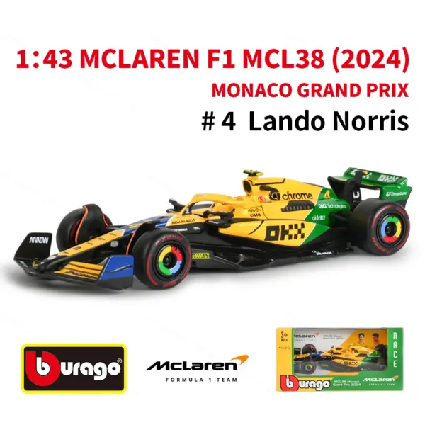 Bburago 1:43 McLaren 2024 MCL38 Die-Cast Model - Image 7