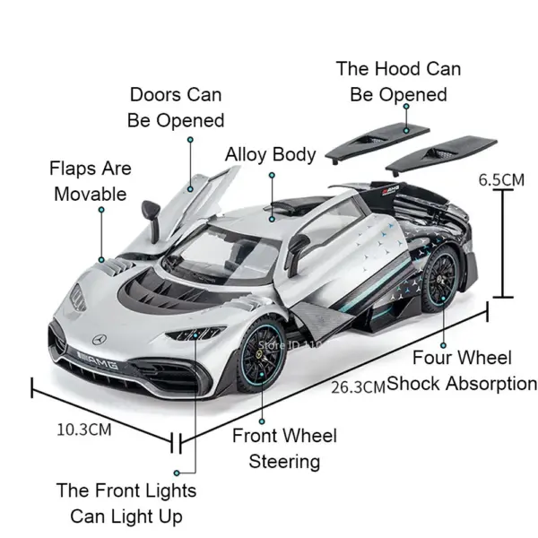 1:18 Diecast AMG ONE GT-R Model Car - Image 2