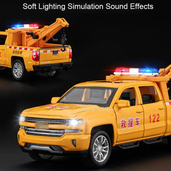 1:32 Diecast Rescue Trailer Model Car - Image 3