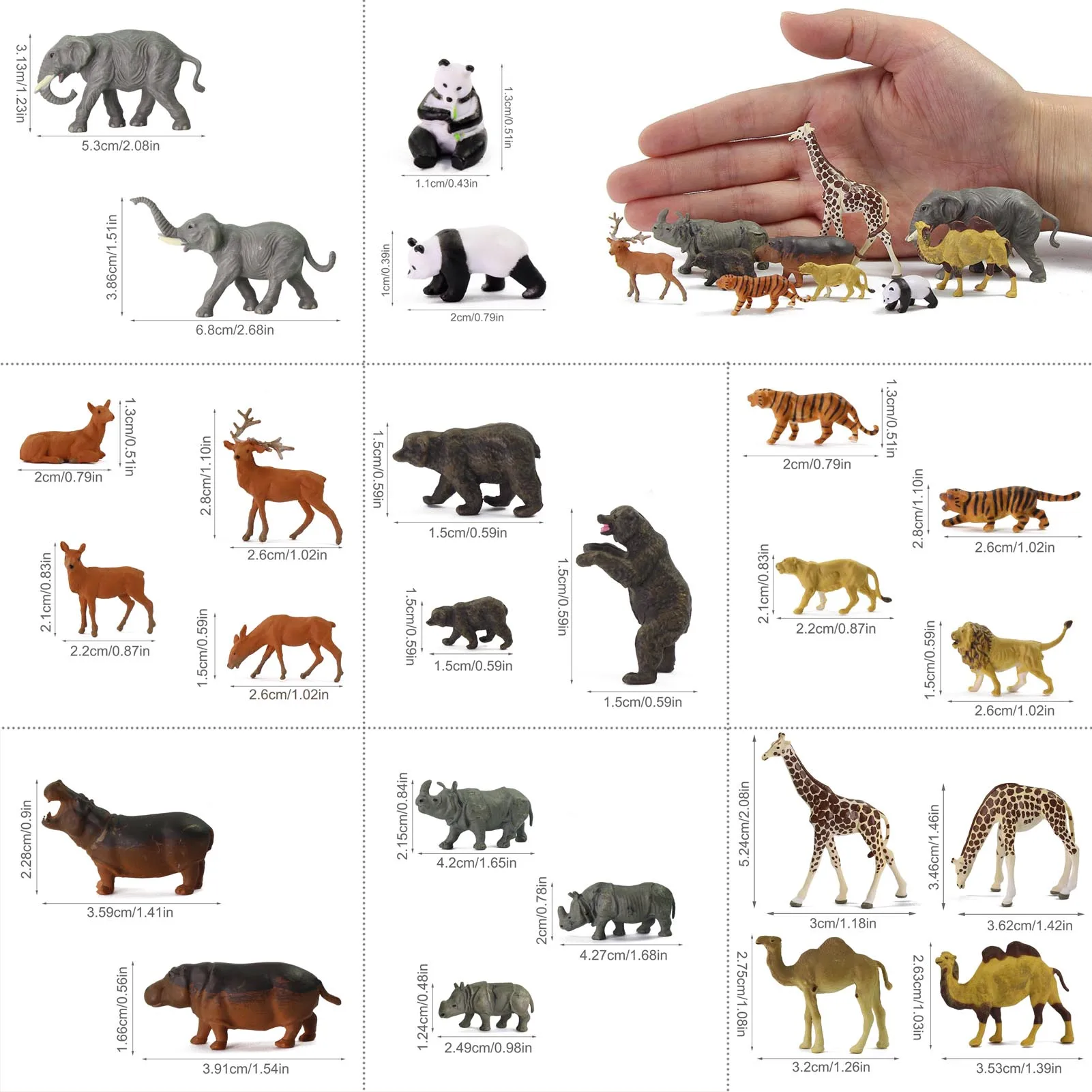 24pcs HO Scale Animal Figurines Set 1:87 2 24pcs HO Scale Animal Figurines Set 1:87 - Image 2