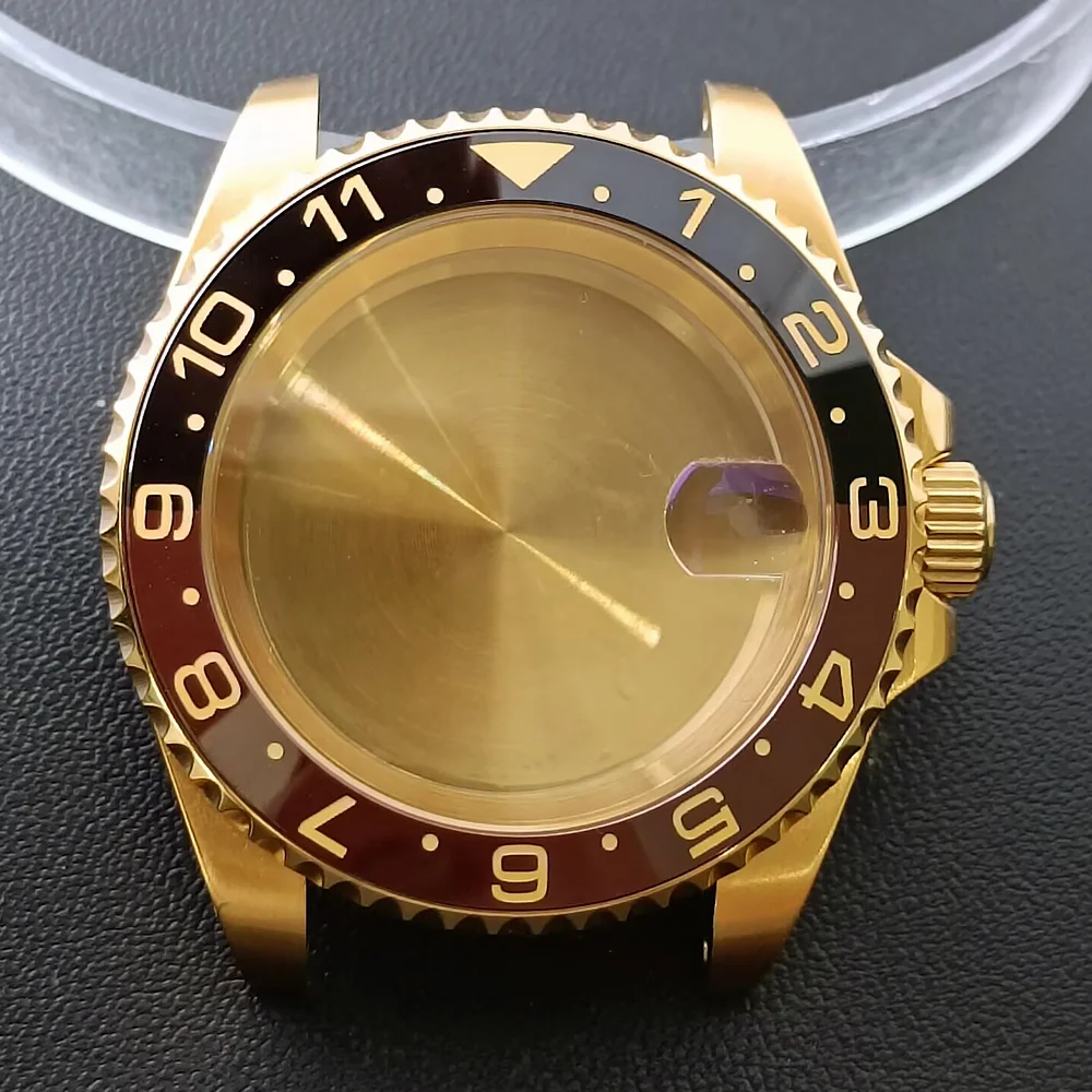 NH35 GMT Steel Watch Case 40.5mm Silver 16 NH35 GMT Steel Watch Case 40.5mm Silver - Image 16