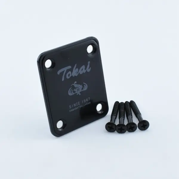 Electric Guitar Neck Plate in Black and White - Image 8