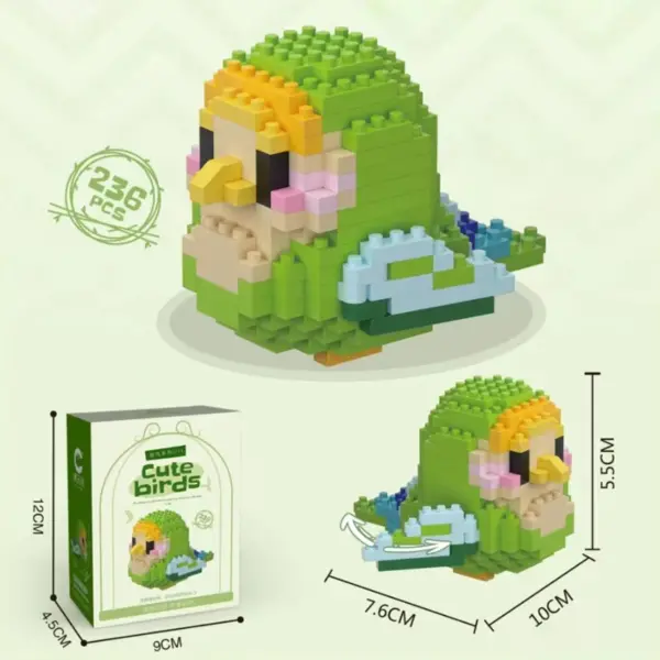 3D Cute Parrot Building Blocks Model - Image 4