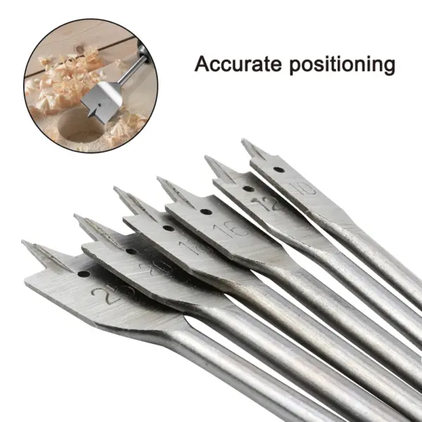 6pc High Carbon Steel Flat Drill Bit Set - Image 2