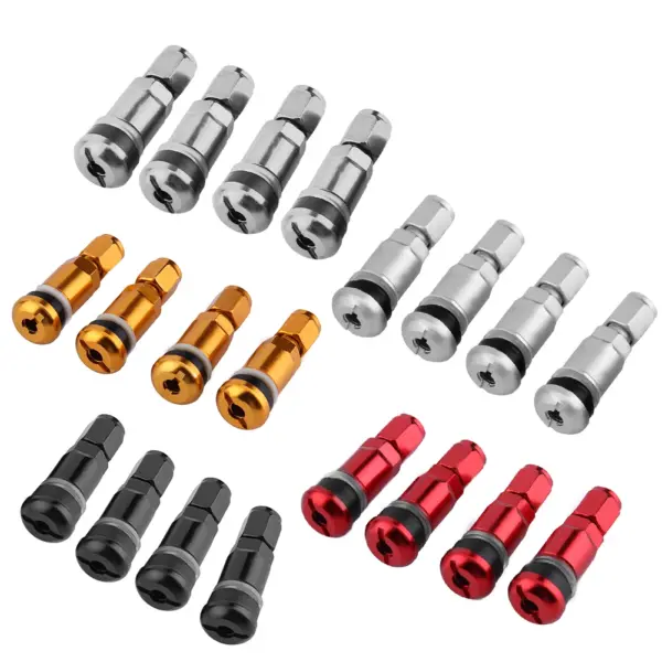 4 Pcs Aluminum Alloy Tire Valve Caps - Image 2