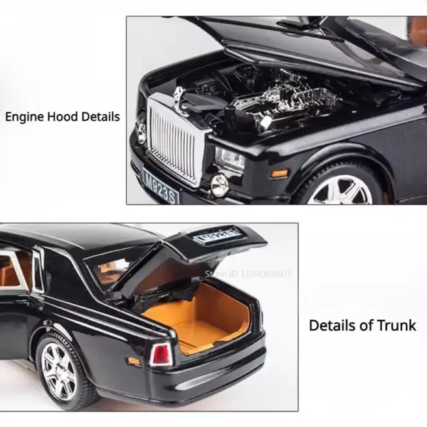 1:24 Rolls Royce Phantom Diecast Model Car - Image 3