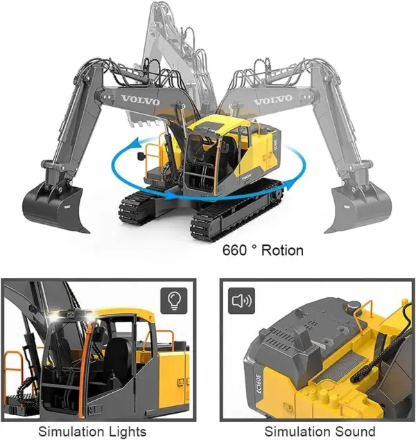 1/16 Double E E568 RC Excavator Alloy Model - Image 3
