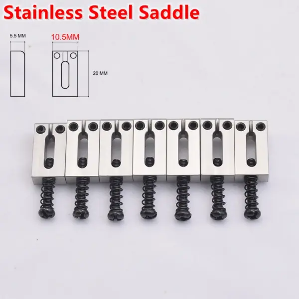 Brass and Stainless Steel Guitar Bridge Set - Image 23