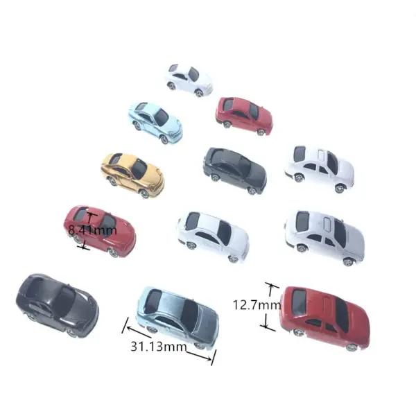 50pcs Plastic Model Cars for Train Layout - Image 3