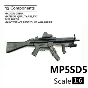 1/6 Scale MP5SD5 Submachine Gun Model