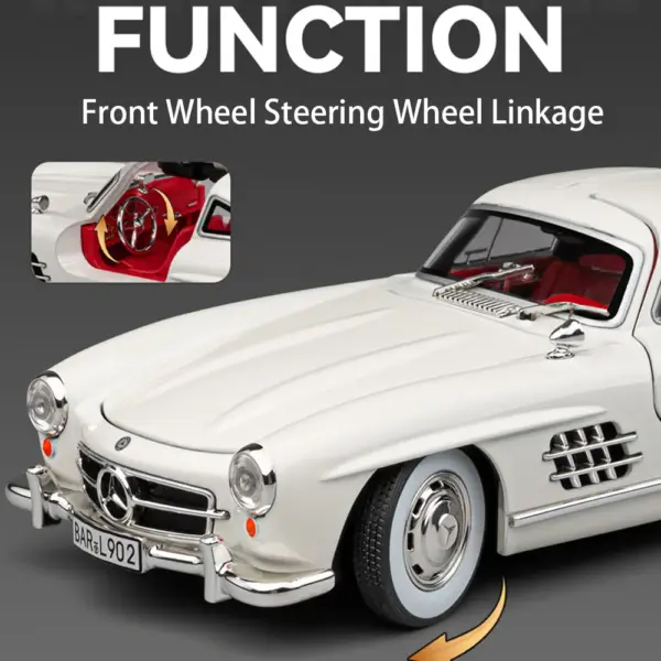 1:24 300SL Vintage Diecast Car Model - Image 5