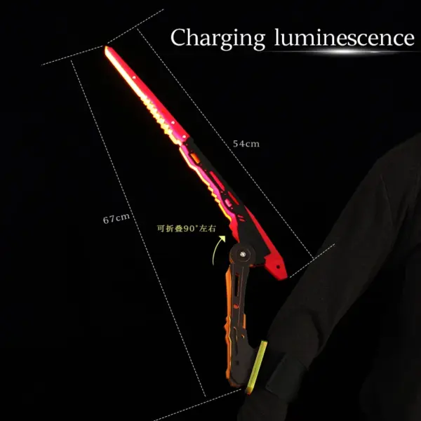 Cyberpunk Luminous Folding Mantis Knife 54cm - Image 2